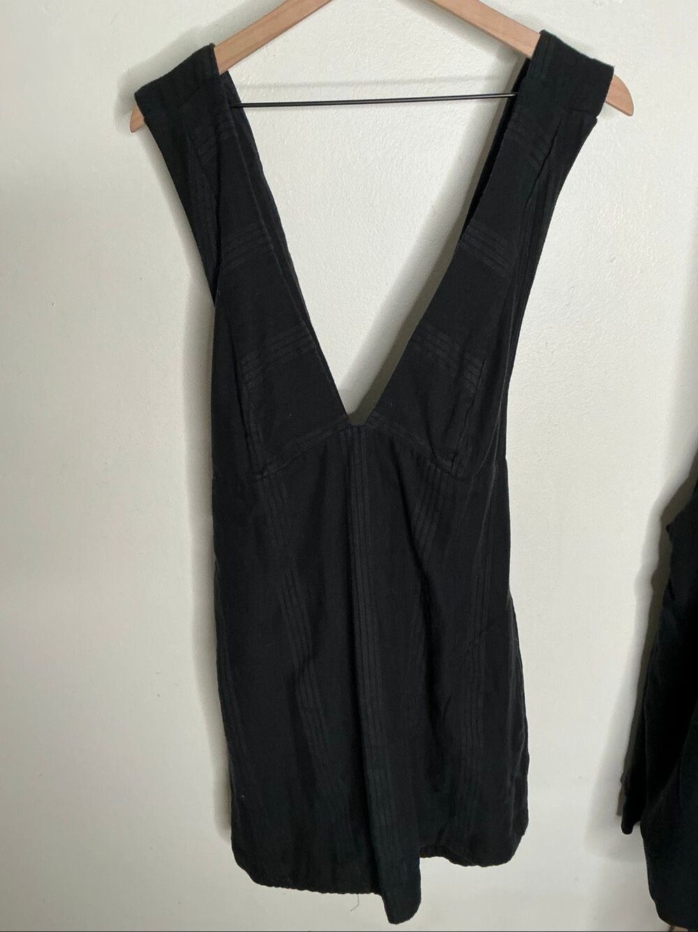 Free People Cotton and Linen Blend Dress | Black in XL